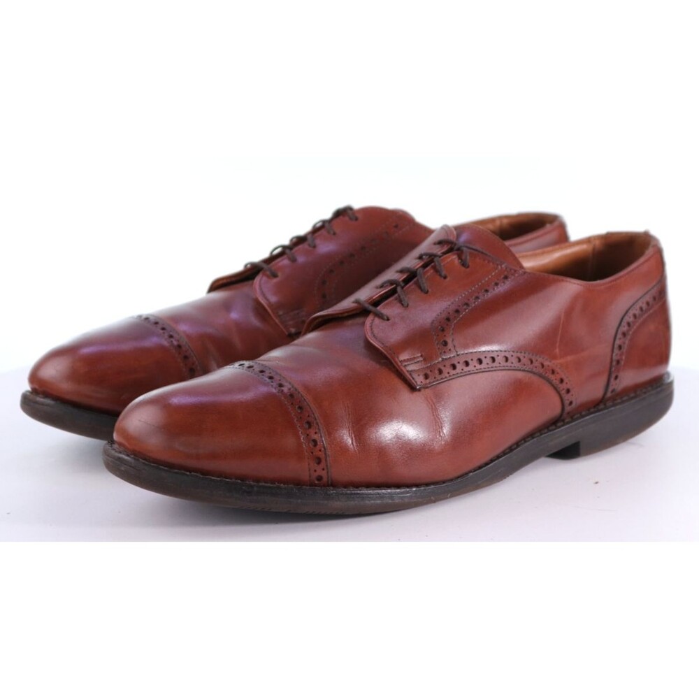 Allen Edmonds Benton $350 Men Derby Brogue Dress Shoes Sz 13 D Calfskin Leather